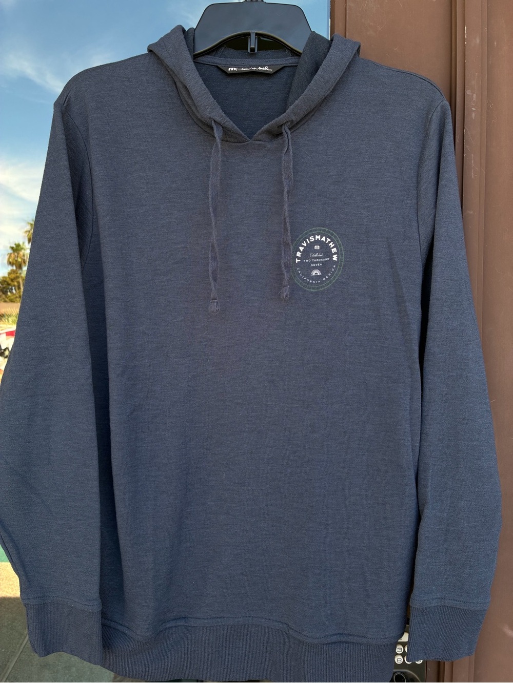 Travis Mathew Blue Lightweight Graphic Hoodie S